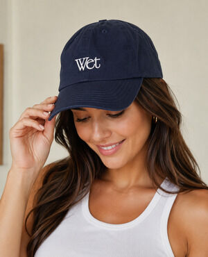Embroidered "WET" by Otto adjustable flirty sexy baseball cap
